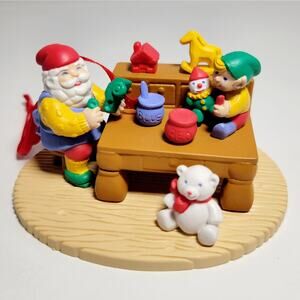 Vintage Avon Santas Toy Workshop Christmas Ornament